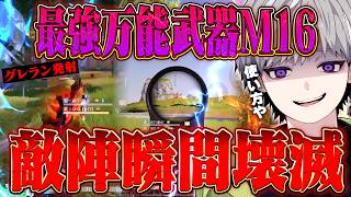 【最強仕様】中距離も近距離もグレランも撃てるM16が強すぎるフルパ破壊【#荒野行動 】